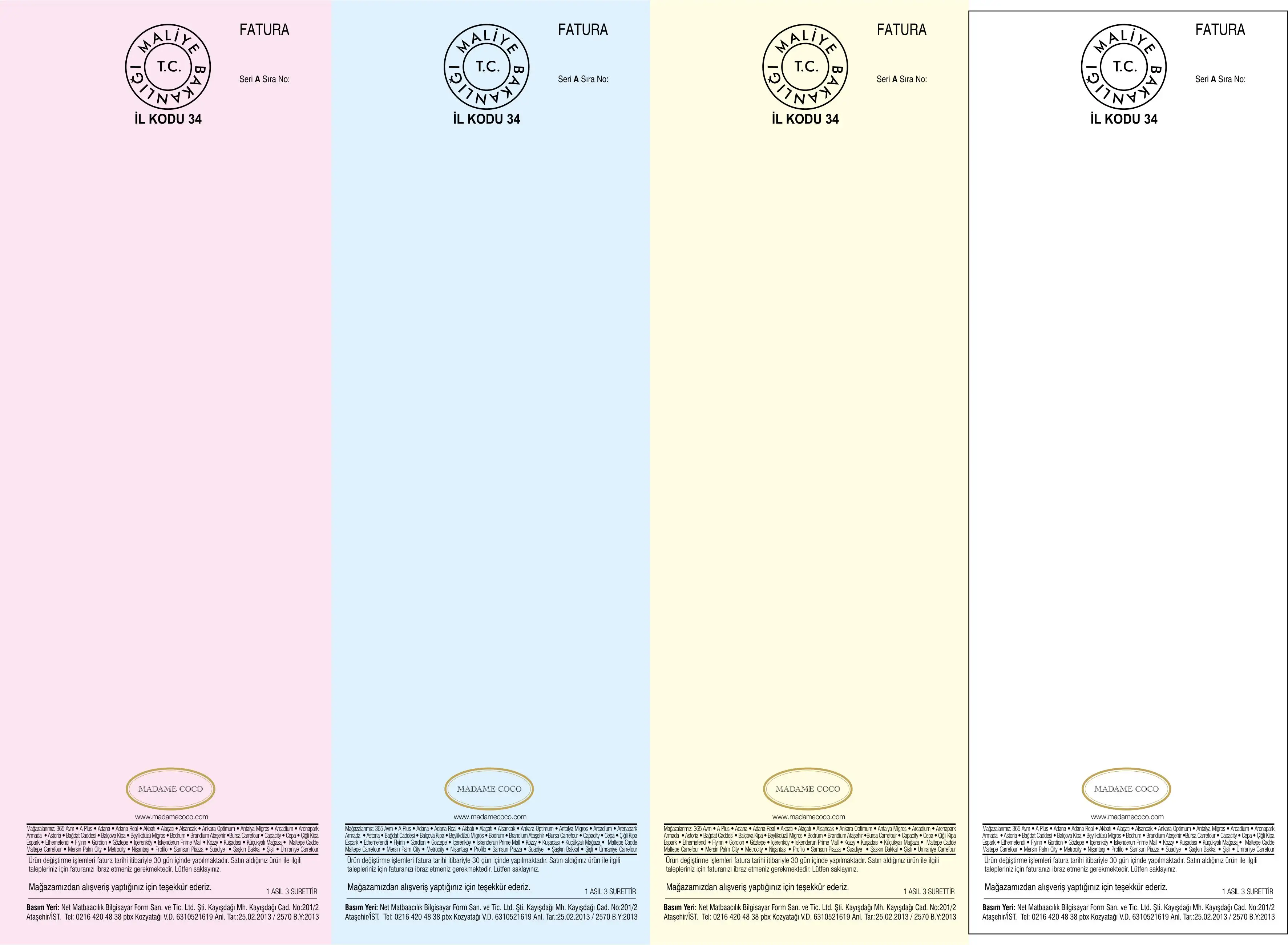 Kurumsal fatura basımı