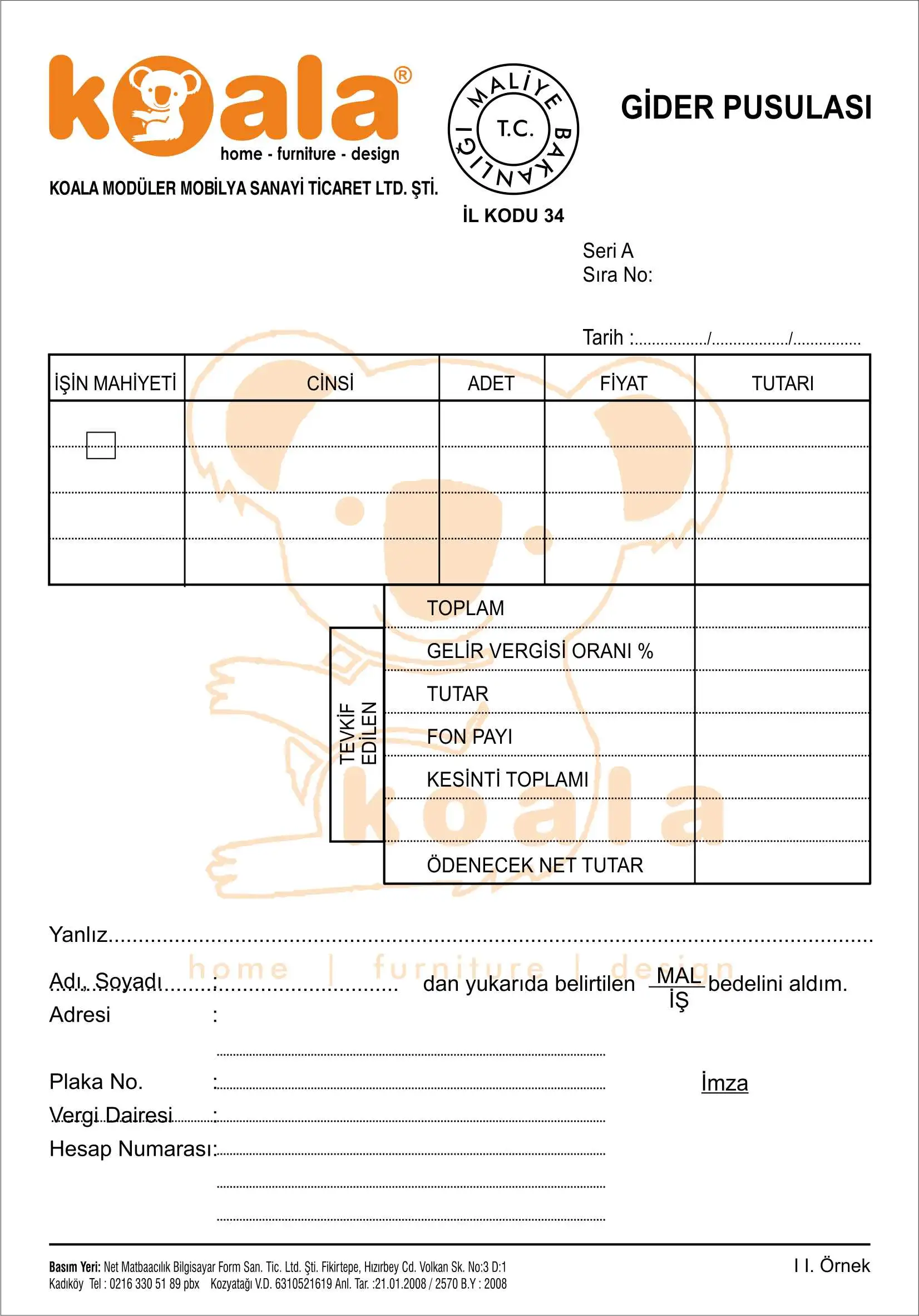 Gider pusulası nüsha