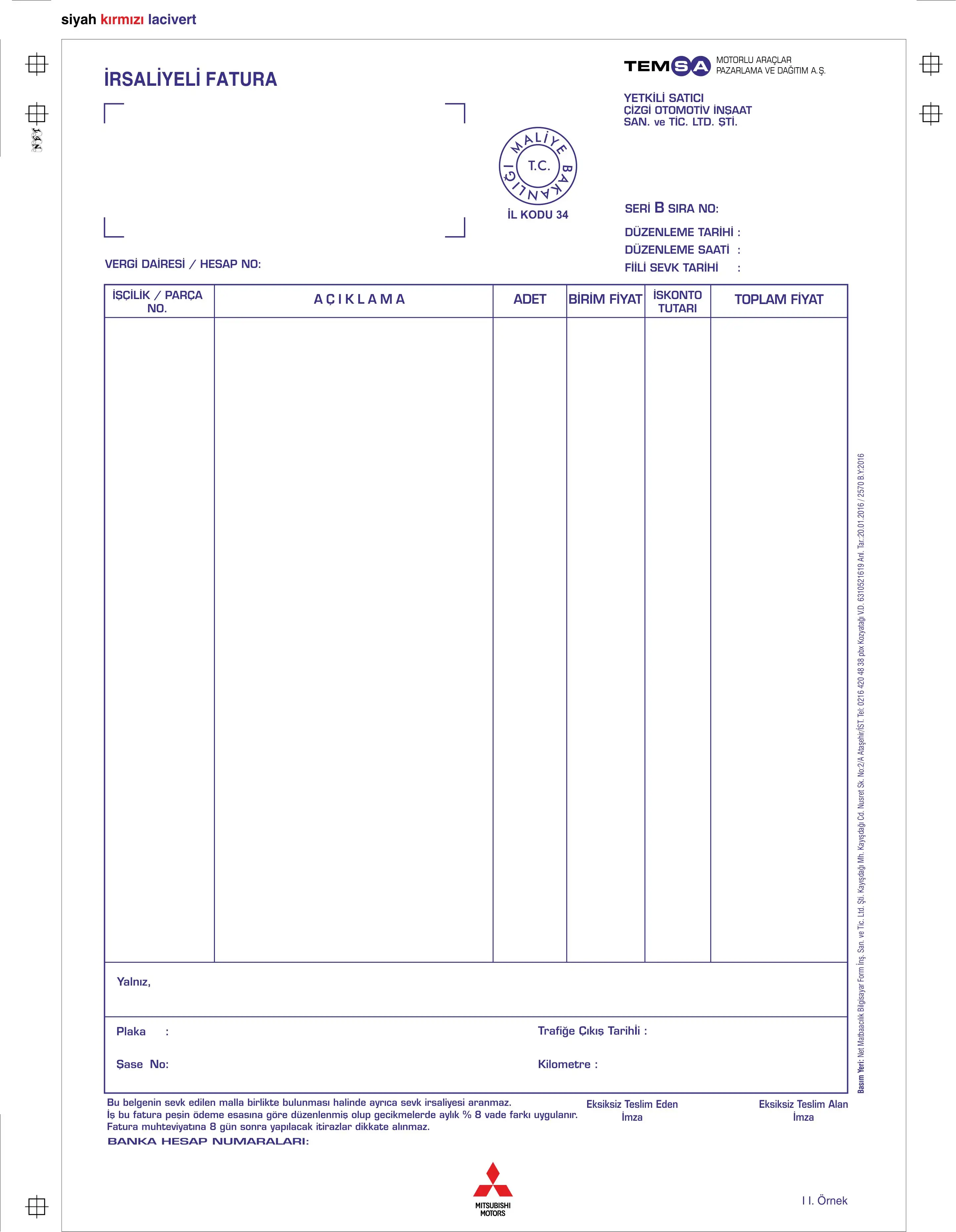 Kurumsal irsaliyeli fatura